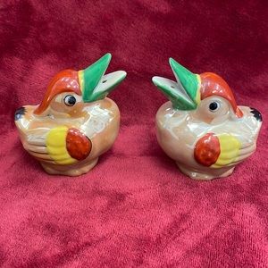 Vintage Lustreware Made In Japan  Kingfisher Salt & Pepper Shakers Beautiful Set